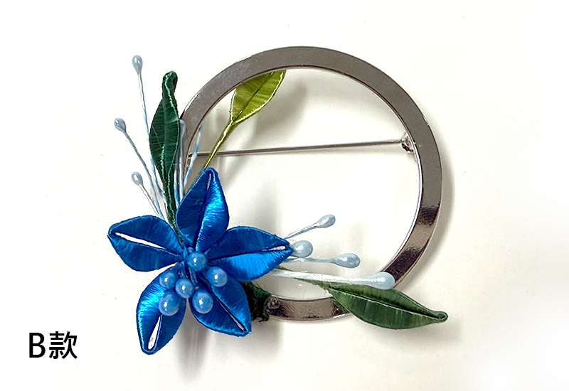 翼想纏花福飾 圓滿福胸針/領巾釦雙用